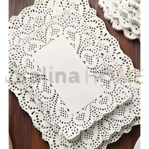 BZD IVORY SUNUMLUK DİKDÖRTGEN DANTEL 36 LI 16x23 CM 1*12