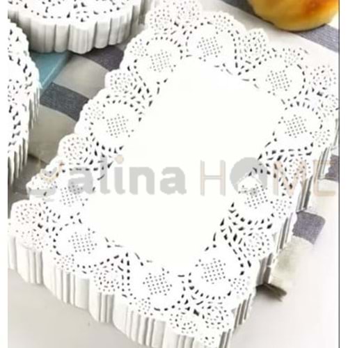 BZD IVORY SUNUMLUK DİKDÖRTGEN DANTEL 36 LI 19x26 CM 1*12