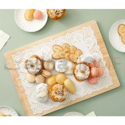 BZD IVORY SUNUMLUK DİKDÖRTGEN DANTEL 36 LI 19x30 CM 1*12