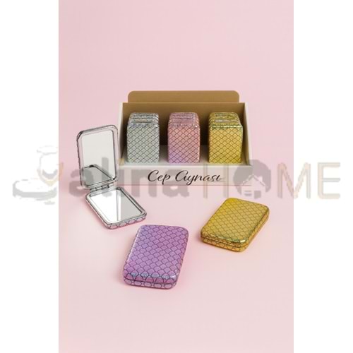 CARELLY AYNA DÖRTGEN RENKLİ CEP AYNASI 1*12