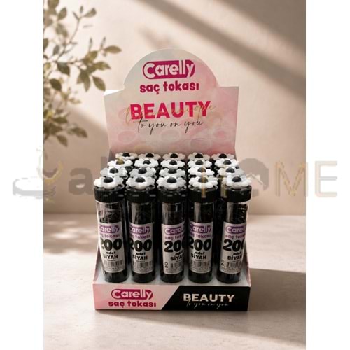 CARELLY SAÇ TOKASI SİYAH LASTİK TOKA 200 LÜ 8417 1*20