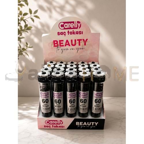 CARELLY SAÇ TOKASI SİYAH BEZ TOKA 60 LI 8426 1*20