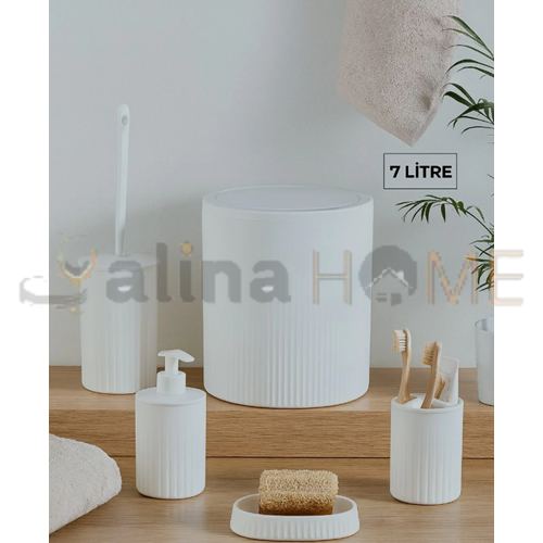 DECOREV BANYO SETİ 5 PARÇA BEYAZ 1*1
