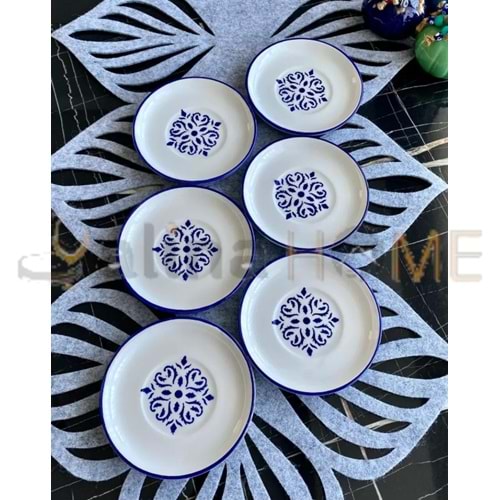 ALİNA HOME DEKORLU ISIRGAN MODEL ÇAY TABAĞI 1*60
