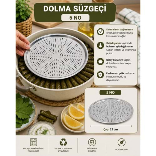 ZEN LİFE KROM DOLMA SÜZEK 5 NO 22 CM 1*50