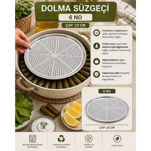 ZEN LİFE KROM DOLMA SÜZEK 6 NO 23 CM 1*50