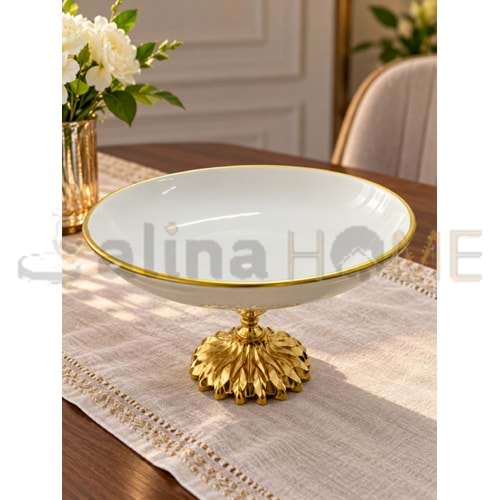 DRT MEYVELİK PORSELEN AYAKLI ELİF LÜKS YALDIZLI 23 CM 1*12