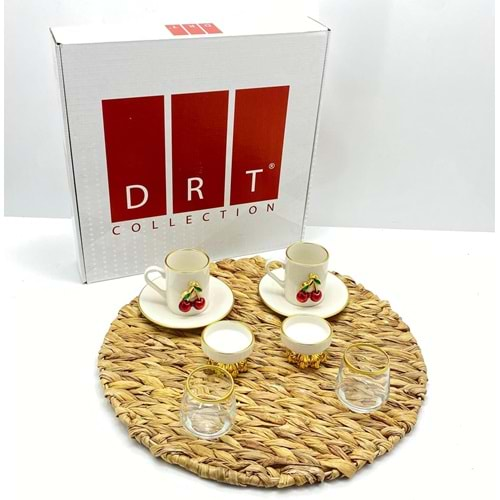 DRT KİRAZ MODEL İKİLİ KAHVE SETİ 1*12