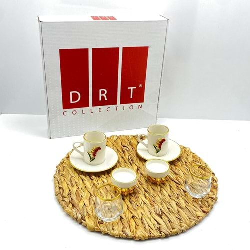 DRT LALE MODEL İKİLİ KAHVE SETİ 1*12