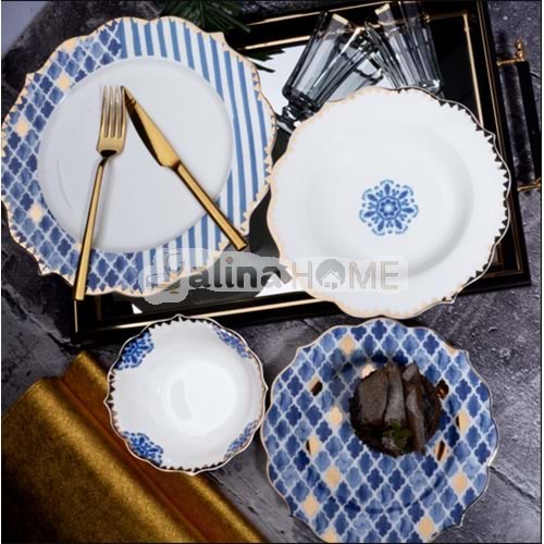 KSV BONE CHINA YEMEK TAKIMI 24 PARÇA 1*2