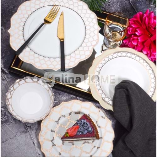 KSV BONE CHİNA YEMEK TAKIMI 24 PARÇA 1*2