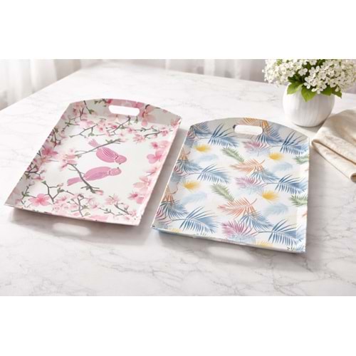 KRD MELAMİN TEPSİ EFES KULPLU TEPSİ 40x28 CM 1*50