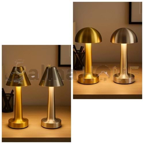 EGE MASA LAMBASI DOKUNMATİK LED ABAJUR DÜZ-MANTAR 1*40