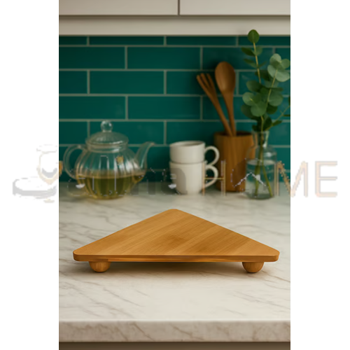 EGE BAMBU KÖŞELİK MUTFAK EŞYASI ÜÇGEN TOP AYAKLI 27x26 CM 1*24