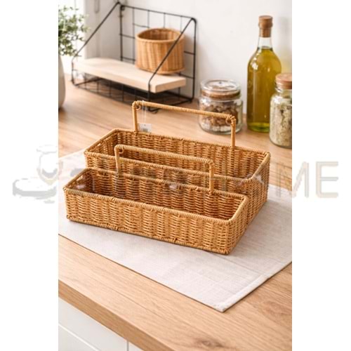 EGE SEPET DİKDÖRTGEN ASKILI HASIR 2 Lİ 32x13 CM-29x10 CM 1*48