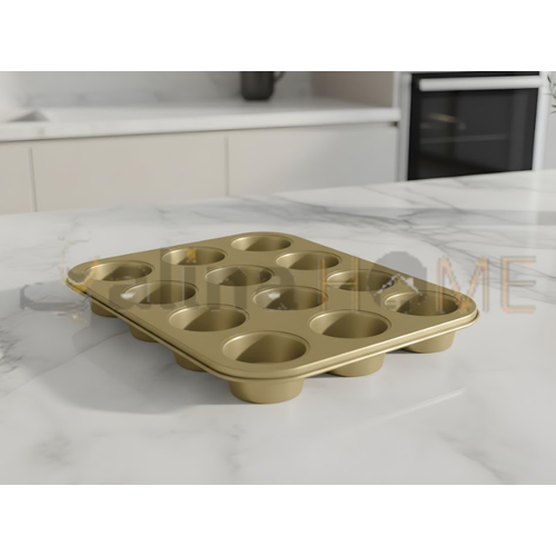 BZD IVORY TEFLON MUFFİN KEK KALIBI 12 SIRA 1*60