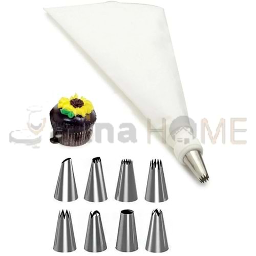 ENF CHEF PRİME KREMA TORBA SETİ 10 PARÇA 1*36