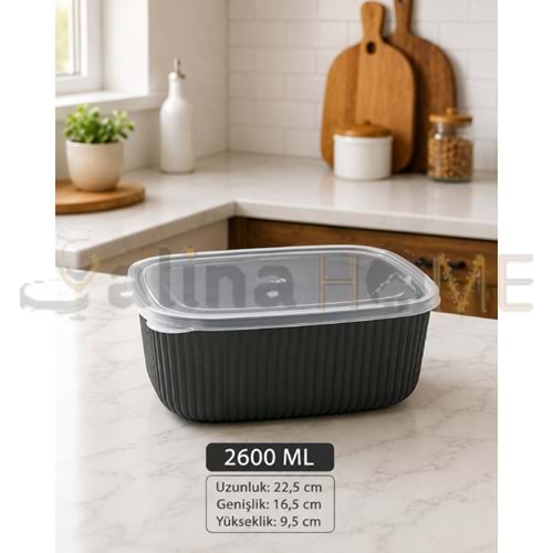 EMHOUSE KASE KAPAKLI LUNO 2600 ML KARE KASE 1*12