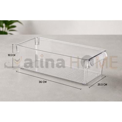 EMHOUSE ORGANİZER TALL CLEAR MAXİ MODULAR 36x20.5 CM 1*12