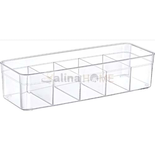 EMHOUSE CLEAR 5 BÖLMELİ KÜÇÜK ORGANİZER 30X11X7,5 CM 1*12