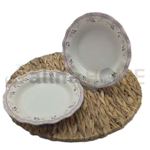 ALİNA HOME FIRFIR LİLA YEMEK TABAĞI 20 CM 1*12