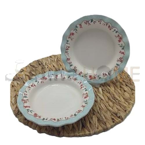 ALİNA HOME FIRFIR YEŞİL YEMEK TABAĞI 20 CM 1*12
