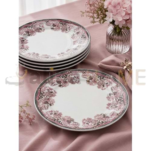 ÜLGER FLORA PEMBE SERVİS TABAĞI 6 LI 1*4