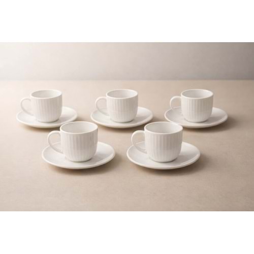 PORLİNE PORSELEN KAHVE TAKIMI 6 LI FRHT ÇİZGİLİ 1*6
