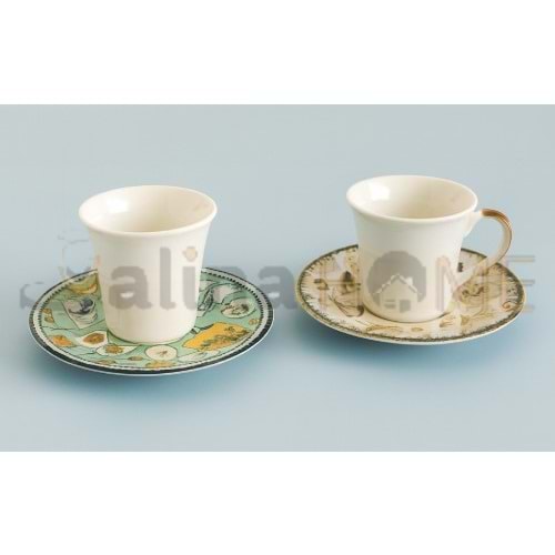 OKS KAVALYE RETRO 2 Lİ KAHVE TAKIMI 1*22