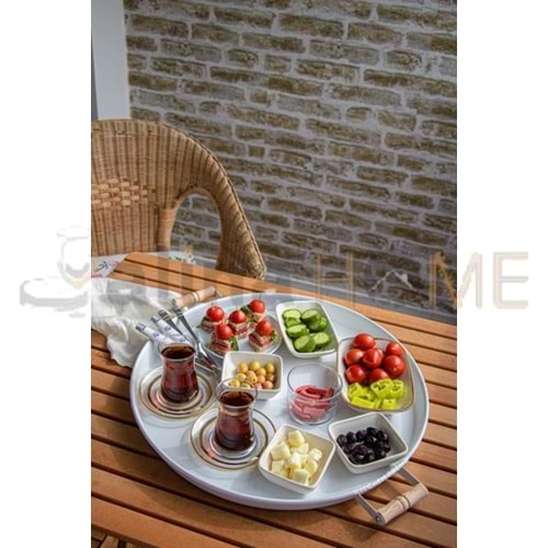 GLD METAL AHŞAP SAPLI TEPSİ 44 CM 1*15