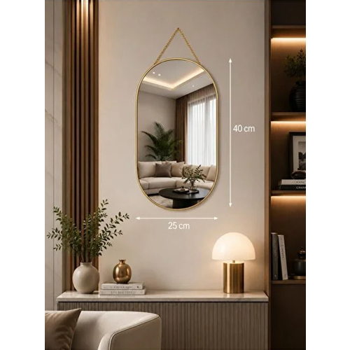 GLD AYNA DEKORATİF ASILABİLİR GOLD OVAL 40 CM 1*24