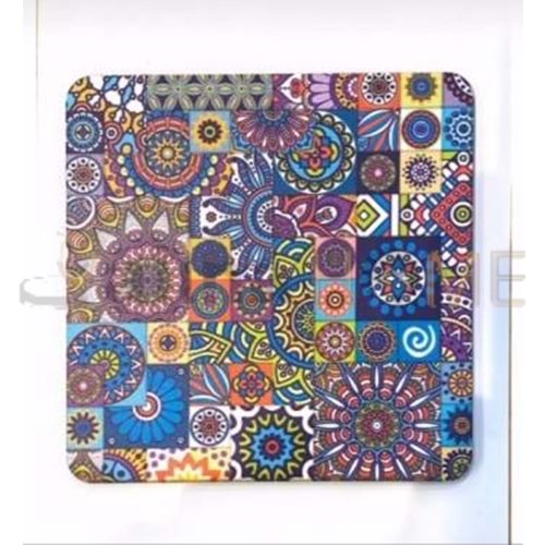 GLS AHŞAP KARE NİHALE DİJİTAL BASKILI 18x18 CM