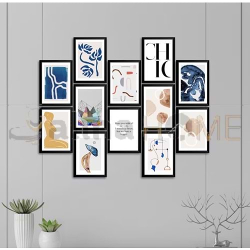 GLS MDF DUVAR TABLOSU 12 PARÇA 15x20 CM
