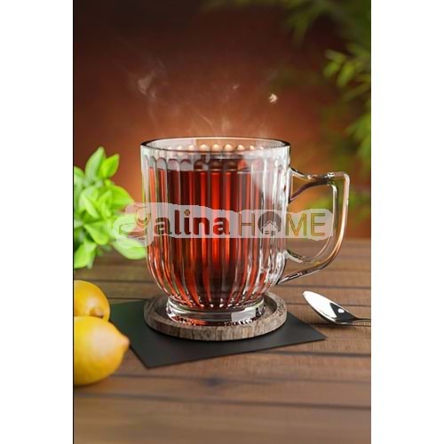 MANSOURA GLASS ARO KULPLU BARDAK 200 ML 1*8