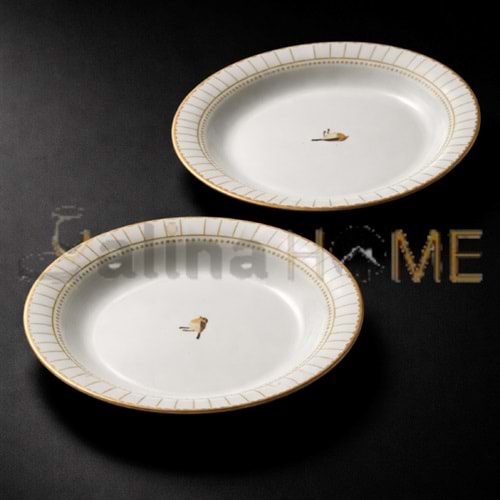 ALİNA HOME GOLD BEYAZ YUVARLAK YEMEK TABAĞI 20 CM 1*12