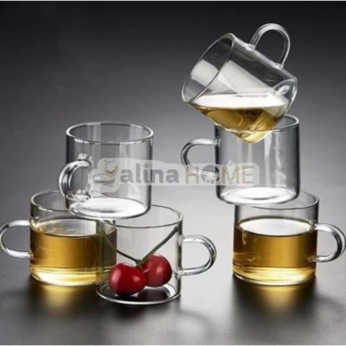 DELİ GLASS KAHVE YANI KULPLU BARDAK TAKIMI GPB13 1*24