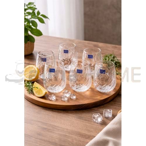 DİAMONDS CAM MEŞRUBAT BARDAĞI 6 LI KISA KIRIK ÇİZGİ 1*12