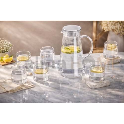 DİAMONDS CAM SU TAKIMI 7 PARÇA 1800 ML x 300 ML 1*8