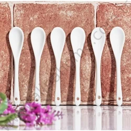 KSV PORSELEN KAŞIK BÜYÜK SADE 6 LI 13 CM 1*12