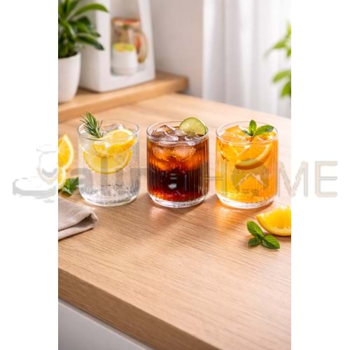 DİAMONDS MEŞRUBAT BARDAĞI CAM ÇİZGİLİ 3 LÜ 1*24