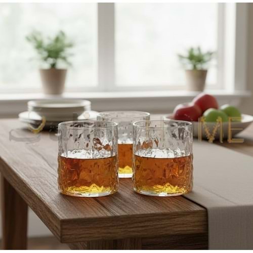 DİAMONDS MEŞRUBAT BARDAĞI CAM NOKTA DESEN 3 LÜ 1*24