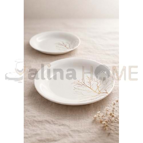 ALİNA HOME IHLAMUR YUVARLAK YEMEK TABAĞI 20 CM 1*12