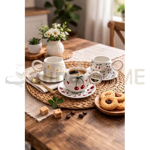 EGE SERAMİK POYRAZ TABAKLI KUPA 1*72