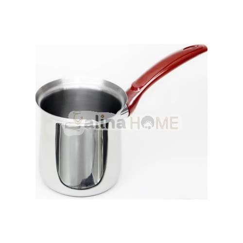 İNCİ ÇELİK CEZVE 430 6 NO KIRMIZI KULP 1*100