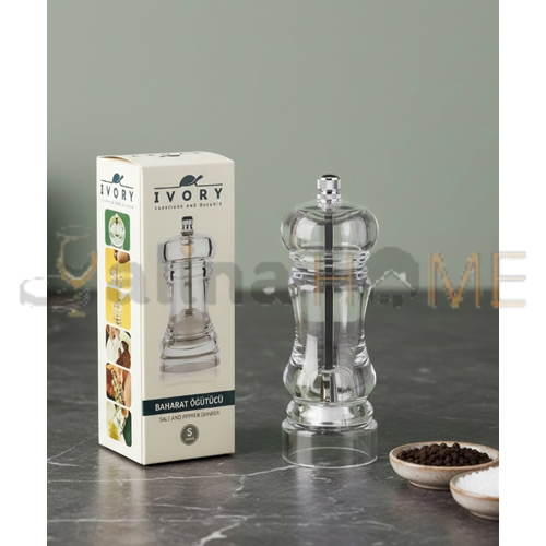 BZD IVORY AKRİLİK BAHARATLIK ÖĞÜTÜCÜ DEĞİRMEN 15 CM 1*72