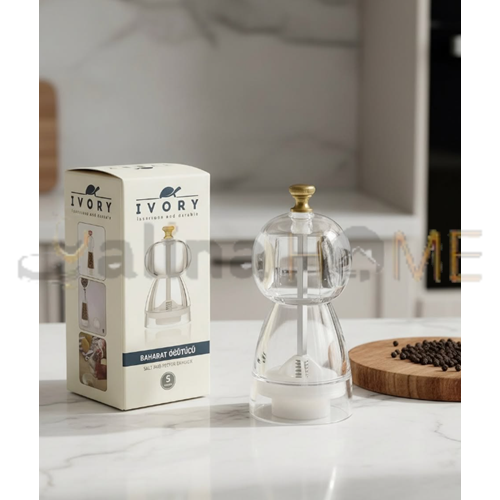 BZD IVORY AKRİLİK BAHARATLIK ÖĞÜTÜCÜ DEĞİRMEN 15 CM 1*48