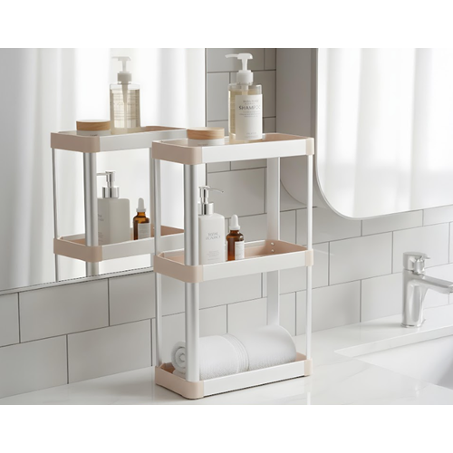 BZD IVORY KÖŞELİK ALÜMİNYUM ORGANİZER RAF 3 KATLI 32x15x27 1*12