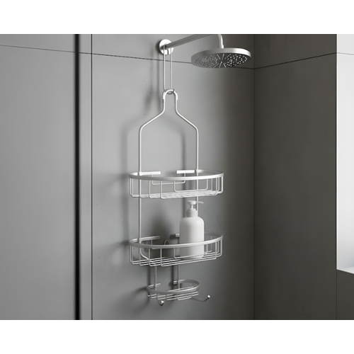 BZD IVORY KÖŞELİK ALÜMİNYUM BANYO RAFI ŞAMPUANLIK 1*12