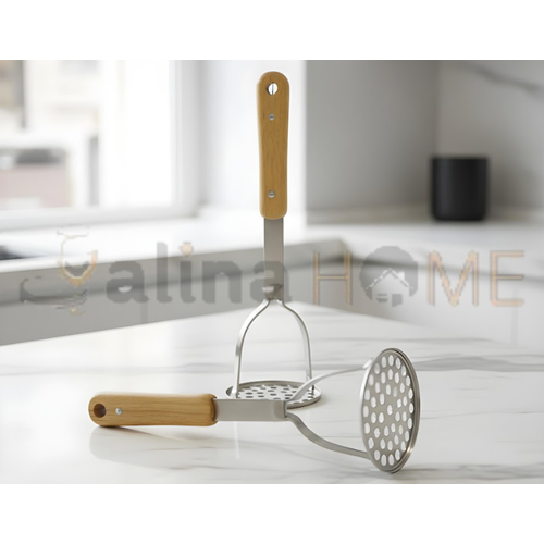 BZD IVORY PATATES EZİCİ BAMBU SAPLI ÇELİK 30 CM 1*120