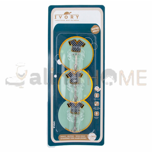 BZD IVORY YAPIŞKANLI ASKI AKRİLİK 3 LÜ YUVARLAK METAL UÇ 1*360